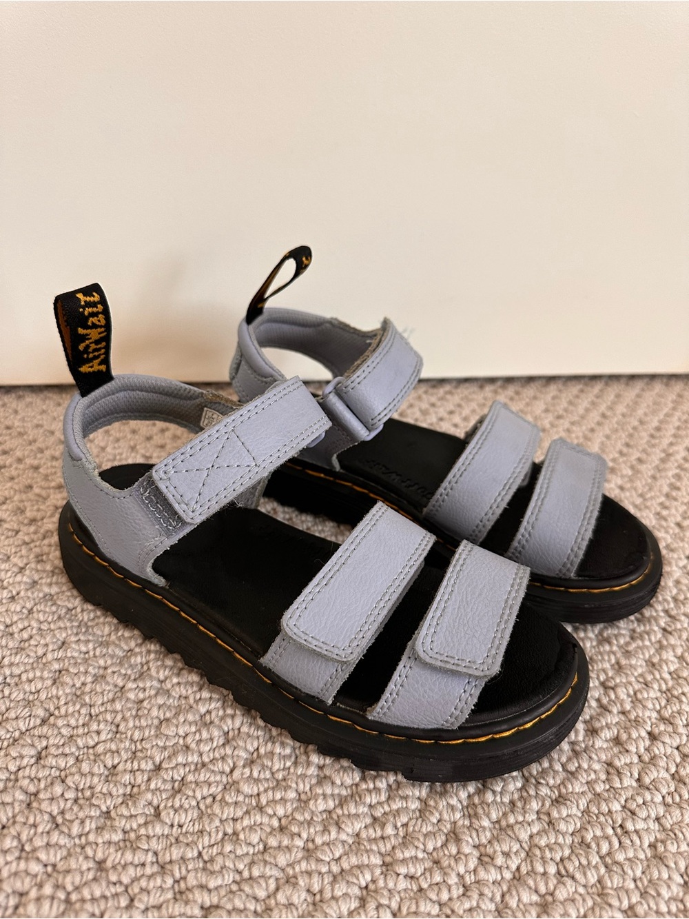Dr. Martens Kids Klaire blue Velcro Strap Sandals 2